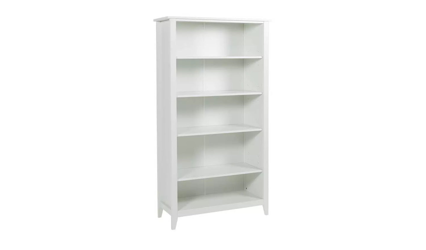 Assembled Minato Wide Bookcase White